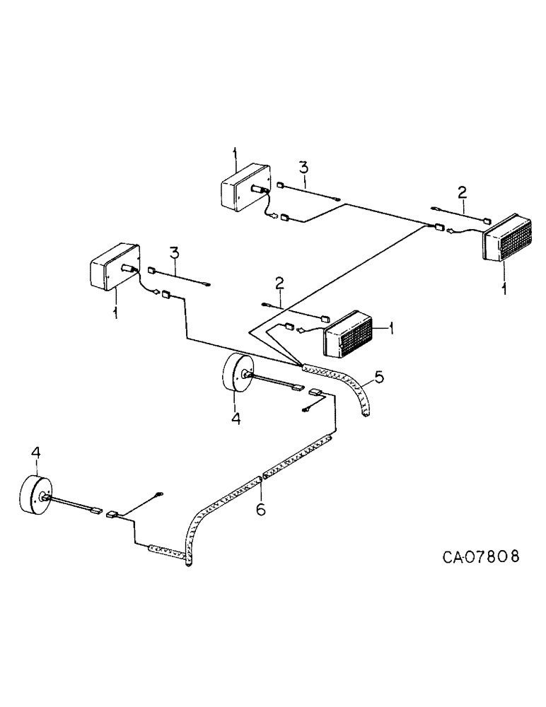 Схема запчастей Case IH 3688 - (08-15) - ELECTRICAL, TRACTOR SAFETY LIGHTS AND CONNECTIONS (06) - ELECTRICAL