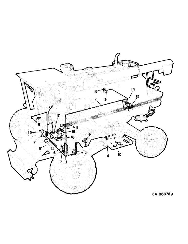 Схема запчастей Case IH 1470 - (08-13) - ELECTRICAL, WIRING DIAGRAM, 4 WHEEL DRIVE AND LEVELING, S.N. 10000 AND BELOW (06) - ELECTRICAL