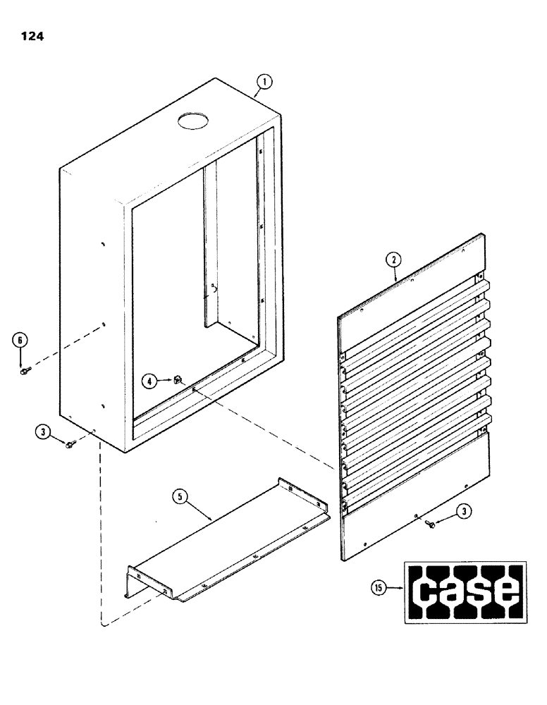 Схема запчастей Case IH 336BDT - (124) - ENCLOSURE, RADIATOR SHELL, B, C 