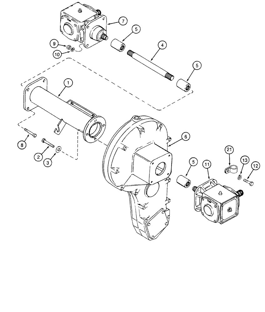 Схема запчастей Case IH CPX610 - (09A-03) - DRUM DRIVE - GEARBOX COUPLERS AND SUPPORT (13) - PICKING SYSTEM