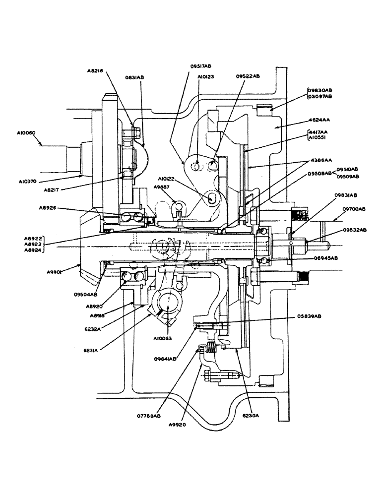 Схема запчастей Case IH 600-SERIES - (073) - ENGINE HAND CLUTCH ASSEMBLY (06) - POWER TRAIN