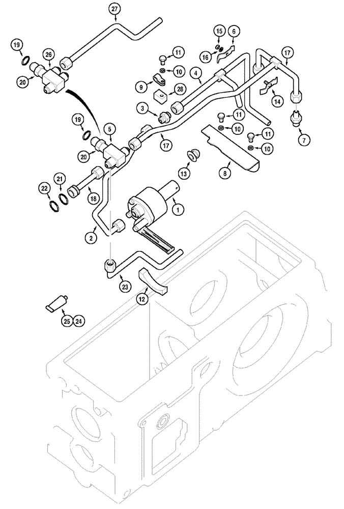 Схема запчастей Case IH CX50 - (06-11) - TRANSMISSION LUBRICATION SYSTEM (06) - POWER TRAIN