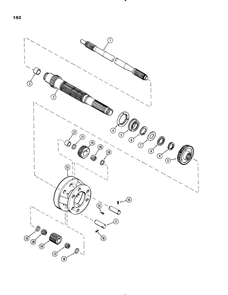 Схема запчастей Case IH 1270 - (192) - CLUTCH PLANETARY, FIRST USED TRANSMISSION SERIAL NUMBER 10032007 (06) - POWER TRAIN