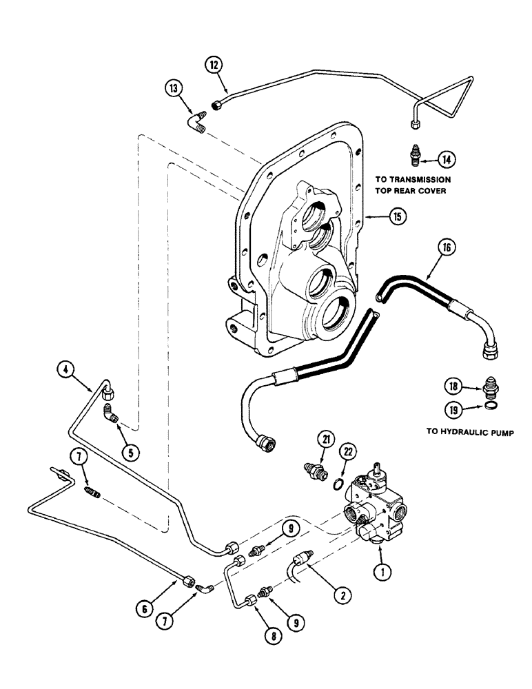 Схема запчастей Case IH 2096 - (8-250) - HYDRAULICS, PTO TUBES AND FITTINGS (08) - HYDRAULICS