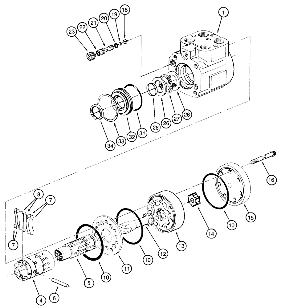 Схема запчастей Case IH 2366 - (05-04) - PUMP ASSY - STEERING HAND - BSN JJC0253999 (04) - STEERING