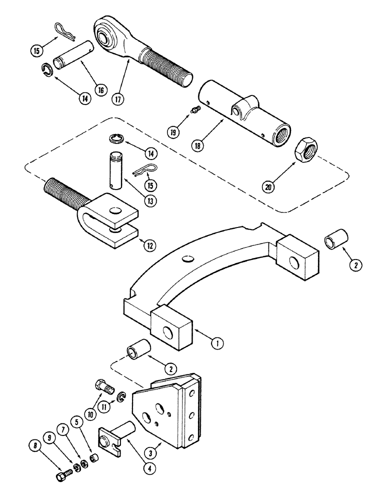 Схема запчастей Case IH 4694 - (9-384) - THREE POINT HITCH, ADJUSTING TURNBUCKLE (09) - CHASSIS/ATTACHMENTS