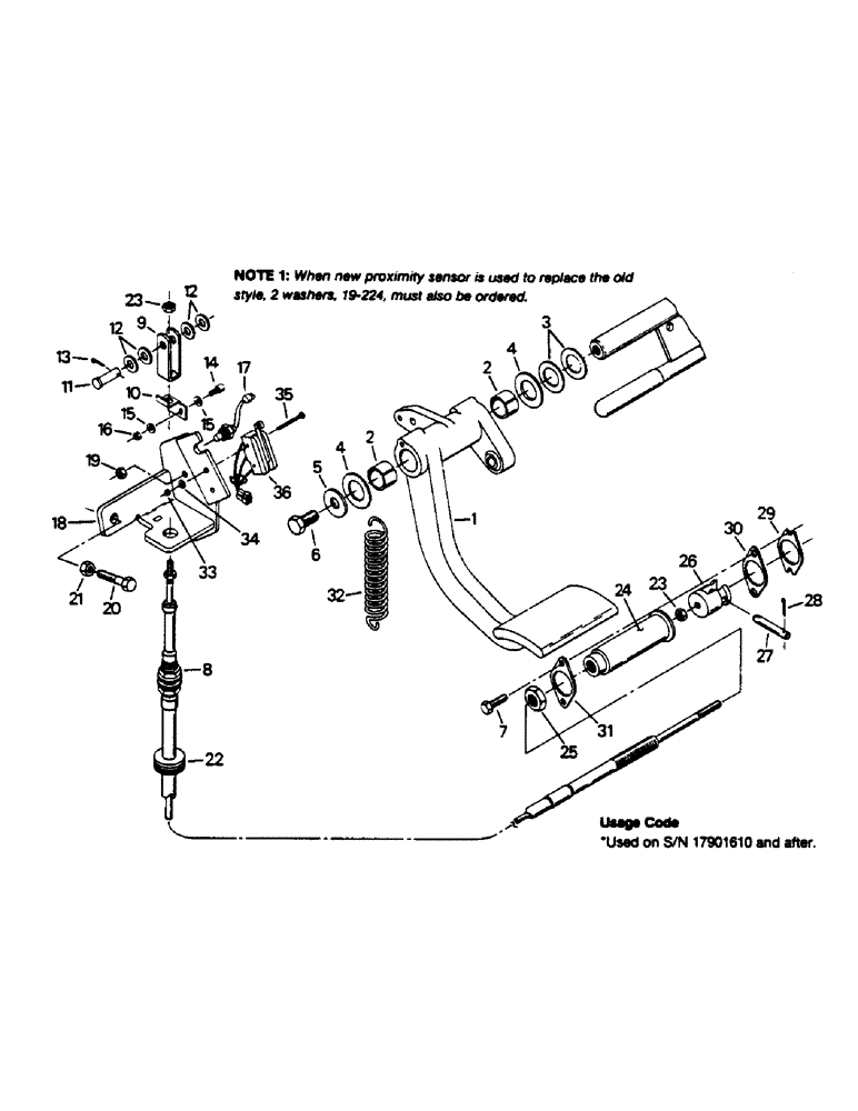 Схема запчастей Case IH 9130 - (01-46) - CLUTCH CONTROLS (10) - CAB