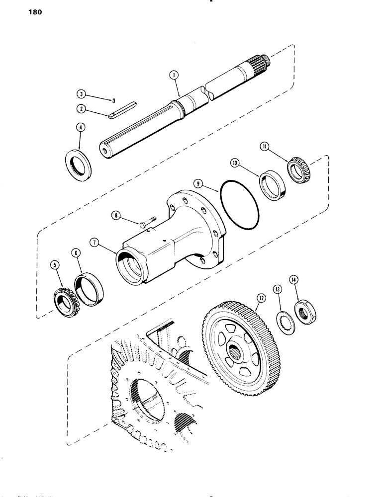 Схема запчастей Case IH 1090 - (180) - REAR AXLE, 118 INCH TREAD (06) - POWER TRAIN