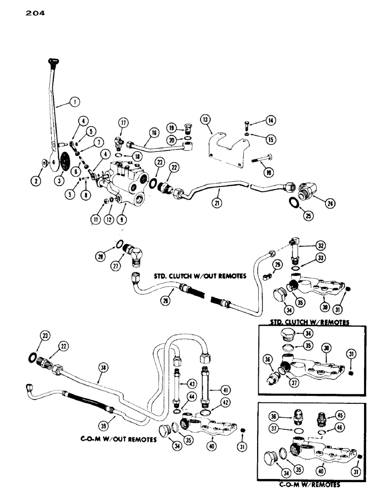 Схема запчастей Case IH 430 - (204) - VALVE AND CONTROLS, GENERAL PURPOSE, DRAFT-O-MATIC (08) - HYDRAULICS