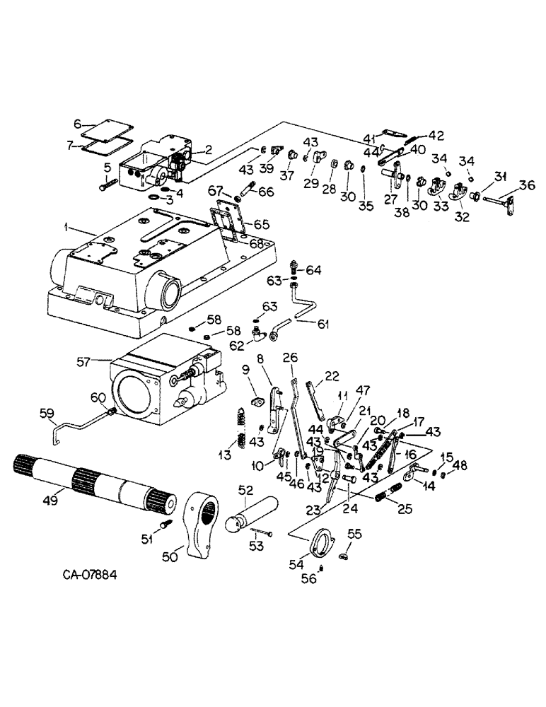 Схема запчастей Case IH 5088 - (10-49) - HYDRAULICS, HYDRAULIC DRAFT CONTROL (07) - HYDRAULICS