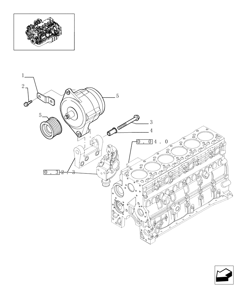 Схема запчастей Case IH F4HE9684D J100 - (0.40.0[01]) - ALTERNATOR (504111452 - 504193810) 