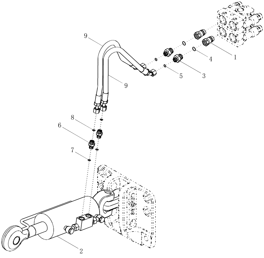 Схема запчастей Case IH MAGNUM 255 - (08-08) - HYDRAULIC TOP LINK - HITCH, SHORT ARMS (08) - HYDRAULICS