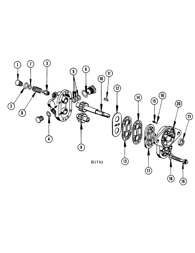 Схема запчастей Case IH 1010 - (244) - F86819 HYDRAULIC PUMP (35) - HYDRAULIC SYSTEMS