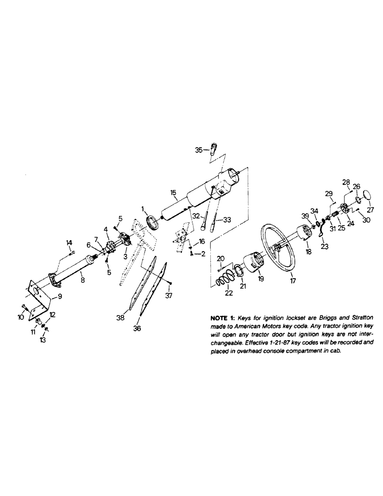 Схема запчастей Case IH 9110 - (01-15) - STEERING COLUMN AND MOUNTING (10) - CAB