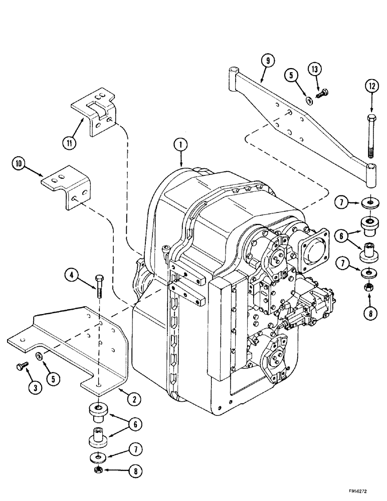 Схема запчастей Case IH 9350 - (6-002) - TRANSMISSION MOUNTING, POWER SHIFT TRACTOR (06) - POWER TRAIN