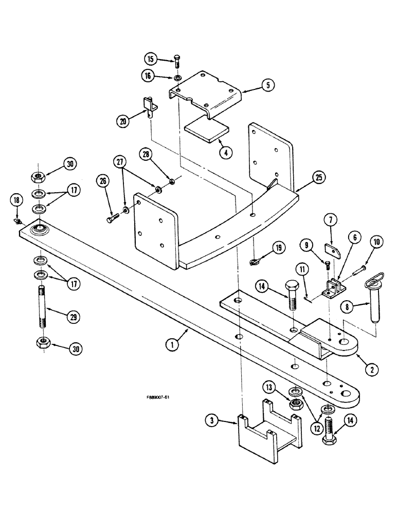 Схема запчастей Case IH 9150 - (9-012) - DRAWBAR, FIXED (09) - CHASSIS/ATTACHMENTS