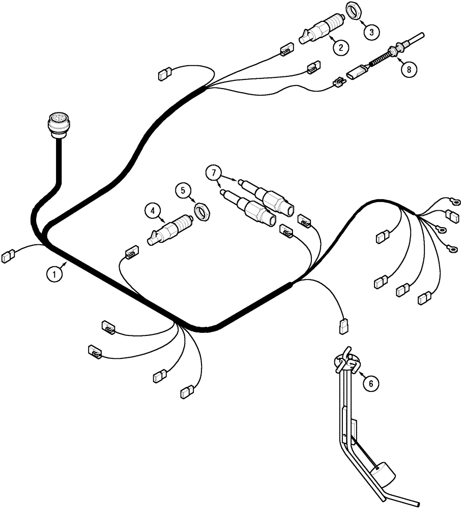 Схема запчастей Case IH CX50 - (04-09) - HARNESS - TRANSMISSION (04) - ELECTRICAL SYSTEMS