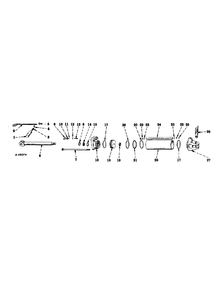 Схема запчастей Case IH 230 - (244) - HYDRAULIC SYSTEM, HYDRAULIC CYLINDER, 2-1/2 INCH X 8 INCH (07) - HYDRAULIC SYSTEM