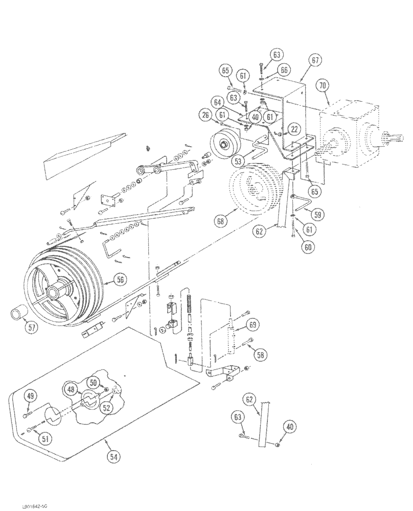 Схема запчастей Case IH 1620 - (9A-26) - FEEDER DRIVE WITHOUT ROCK TRAP, (CONT) (13) - FEEDER