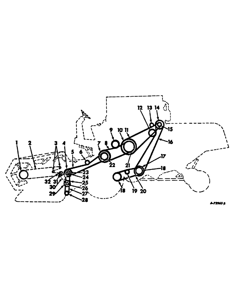 Схема запчастей Case IH 403 - (011) - BELT, CHAIN, PULLEY AND SPROCKET DIAGRAM, LEFT SIDE (05) - SERVICE & MAINTENANCE