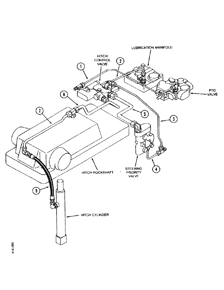 Схема запчастей Case IH 7150 - (1-046) - PICTORIAL INDEX, HITCH HYDRAULICS (00) - PICTORIAL INDEX