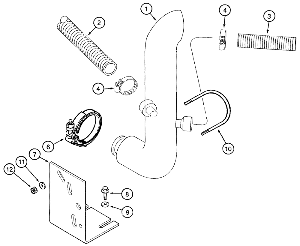 Схема запчастей Case IH 2388 - (02-21) - EXHAUST SYSTEM - PIPE - BSN JJC0267149 (01) - ENGINE