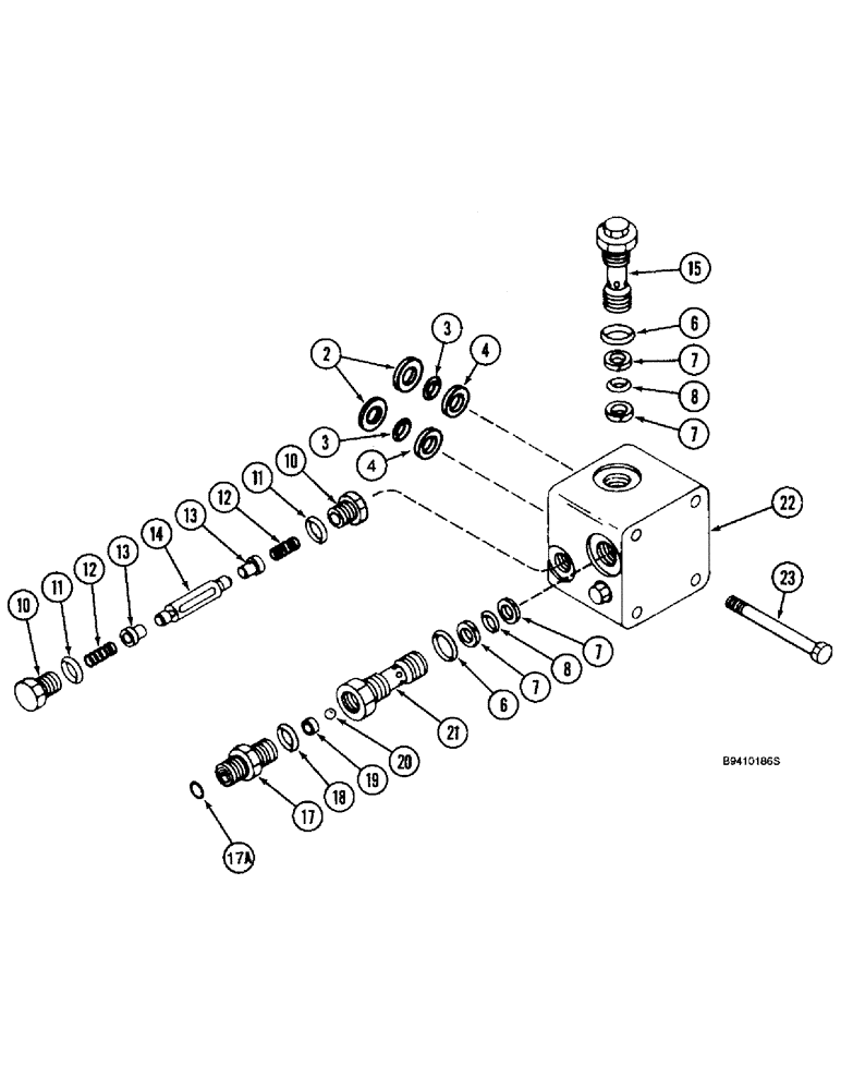 Схема запчастей Case IH 2166 - (6-34) - HYDROSTATIC MOTOR ASSEMBLY, RELIEF VALVE BLOCK, SINGLE SPEED, PRIOR TO COMBINE P.I.N. JJC0182025 (03) - POWER TRAIN