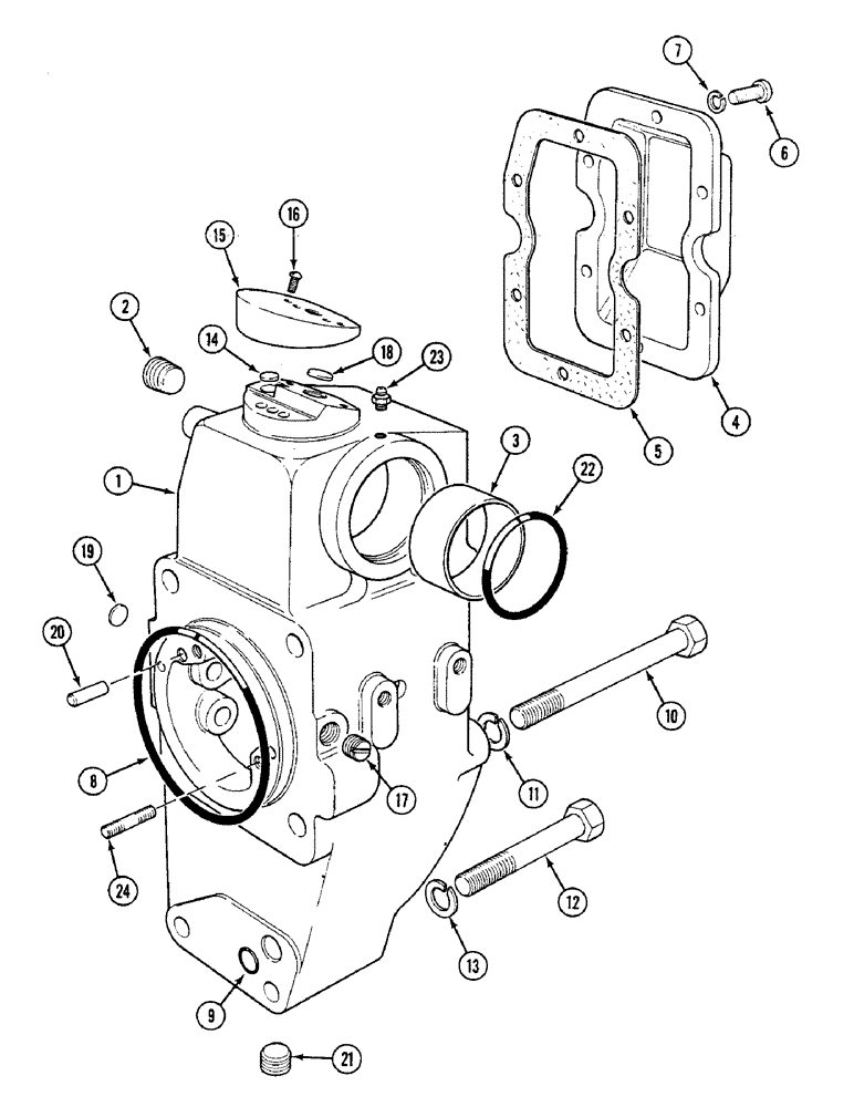 Схема запчастей Case IH 1594 - (8-316) - RAMSHAFT BRACKET (08) - HYDRAULICS