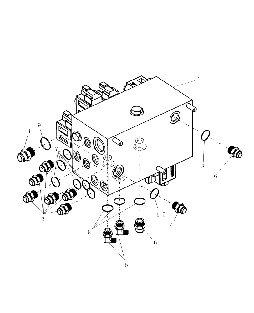 Схема запчастей Case IH WDX1202 - (09.04[01.1]) - MANIFOLD, MAIN, CONNECTORS - NON DRAPER-READY (09) - IMPLEMENT LIFT