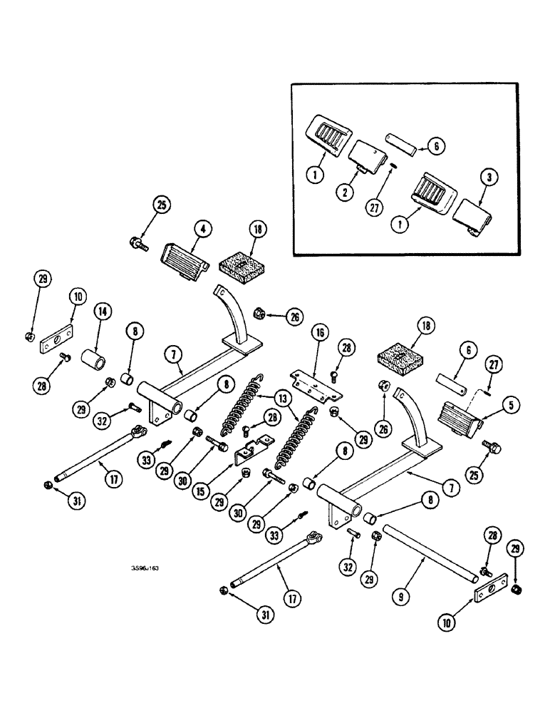 Схема запчастей Case IH 1660 - (7-02) - MASTER BRAKE CONTROLS (5.1) - BRAKES