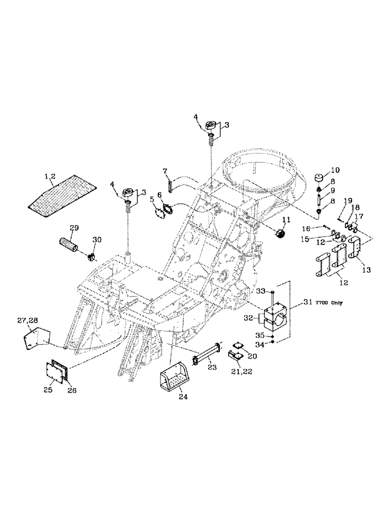 Схема запчастей Case IH 7000 - (A01-01) - CHASSIS Mainframe & Functioning Components