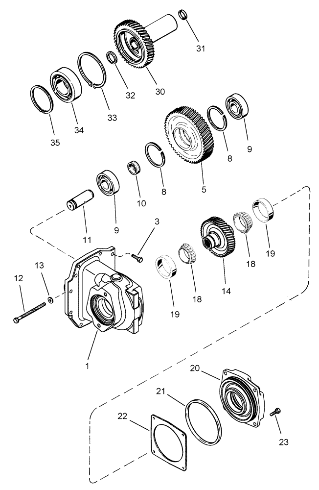 Схема запчастей Case IH MX210 - (06-44) - TRANSMISSION - PUMP DRIVE (06) - POWER TRAIN