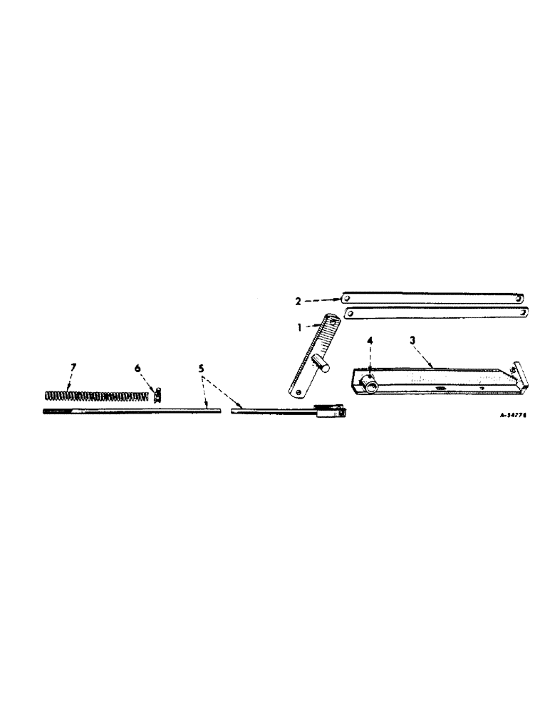 Схема запчастей Case IH 60L - (D-20) - REAR WHEEL RAISING LINK AND BELLCRANK 