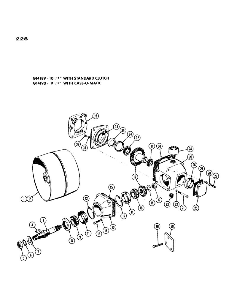 Схема запчастей Case IH 430 - (228) - REAR MOUNTED BELT PULLEY (06) - POWER TRAIN