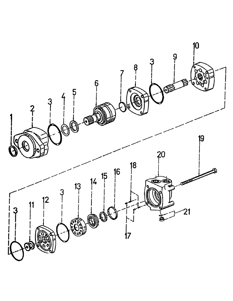 Схема запчастей Case IH 7000 - (B02-07) - HYDRAULIC MOTOR, 2000 CHAR-LYNN, 30 CUBIC INCH Hydraulic Components & Circuits