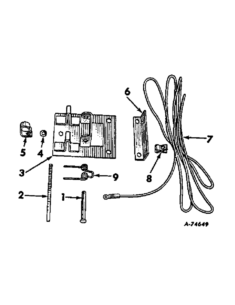 Схема запчастей Case IH 37 - (B-57) - ENGINE SHUT-OFF ATTACHMENT, FOR WIRE BALER 