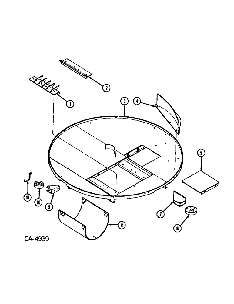 Схема запчастей Case IH 725 - (D-07) - TUB FLOOR ATTACHING PARTS, SERIAL NO. 0800001U000106 & BELOW 