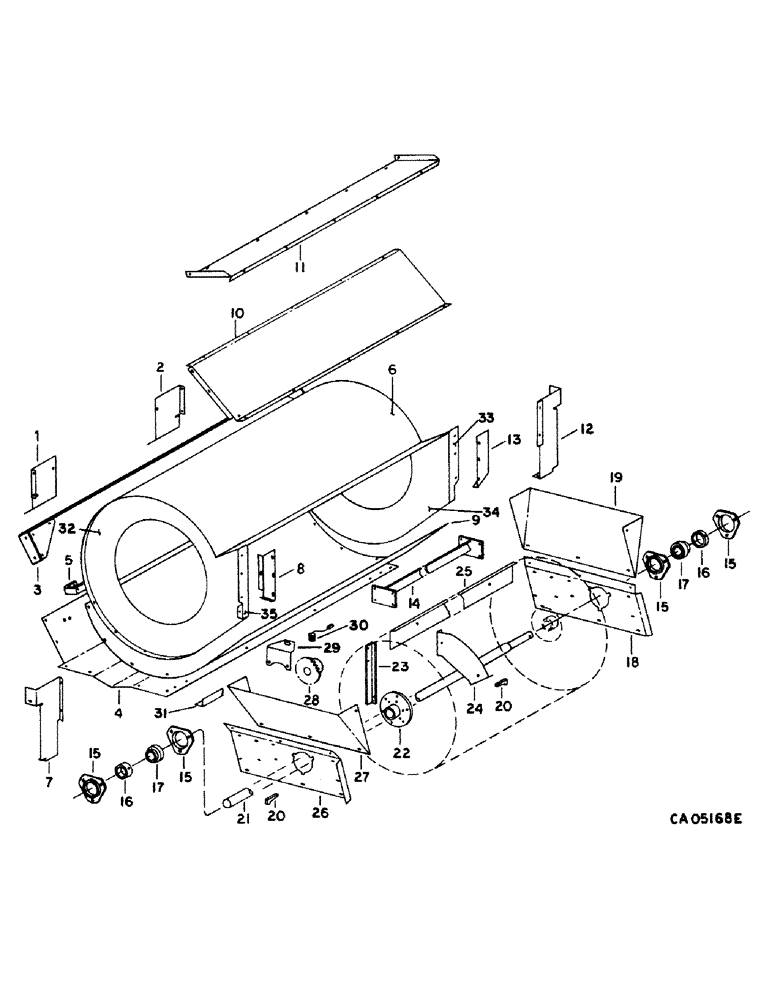 Схема запчастей Case IH 1440 - (24-01) - CLEANING FAN AND DRIVE, CLEANING FAN & SHIELDS (15) - CLEANING