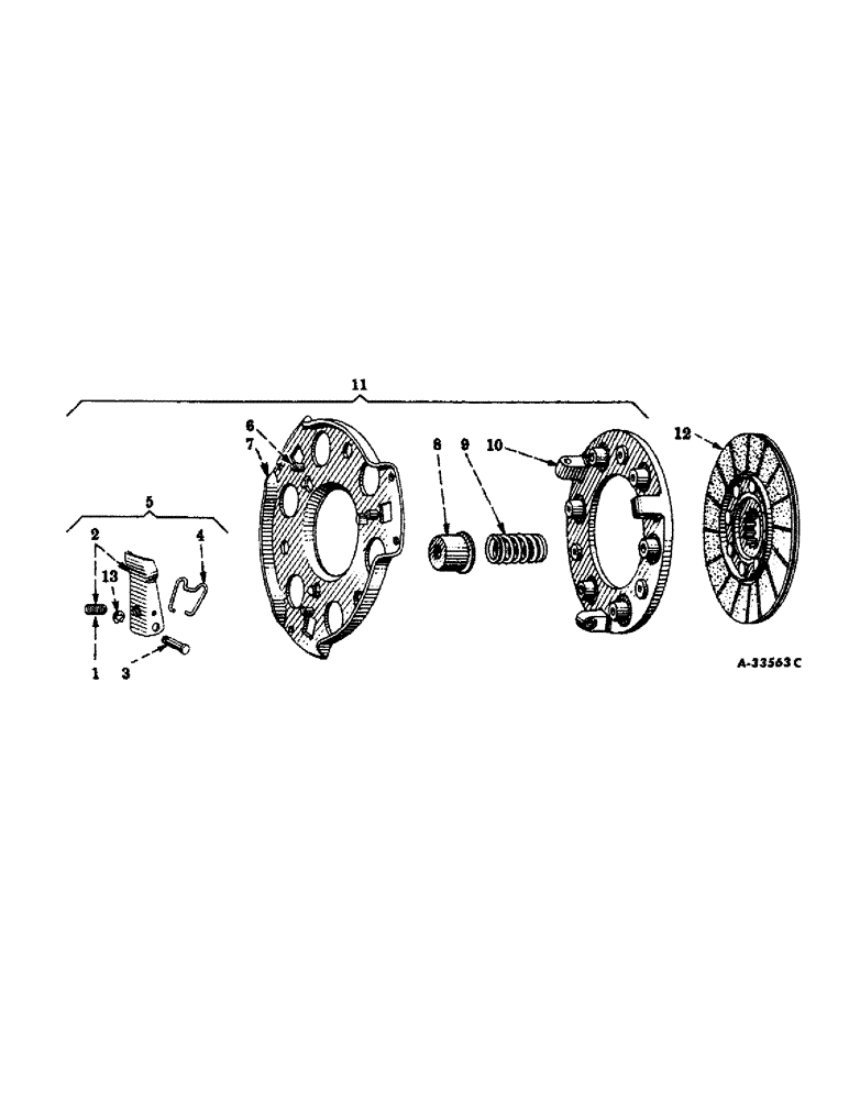 Схема запчастей Case IH 400-SERIES - (262) - CHASSIS, CLUTCH, 7 INCH, FOR TRACTORS EQUIPPED WITH TORQUE AMPLIFIER (12) - CHASSIS