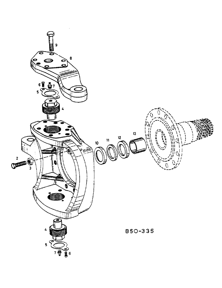 Схема запчастей Case IH HYDRO 84 - (07-190) - STEERING KNUCKLE ASSY, 4-WHEEL DRIVE, Z F 4-WHEEL DRIVE (04) - Drive Train