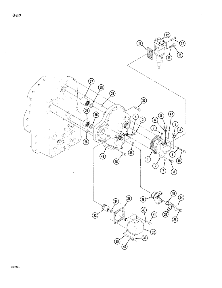 Схема запчастей Case IH 9210 - (6-052) - PTO ASSEMBLY (06) - POWER TRAIN