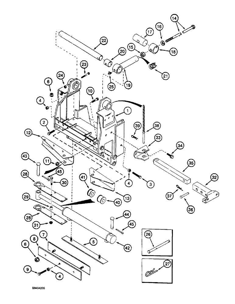 Схема запчастей Case IH 2055 - (9A-75A) - DRUM HANGER ASSEMBLY, 4 ROW WIDE, P.I.N. JJC0155439 AND AFTER (13) - PICKING SYSTEM