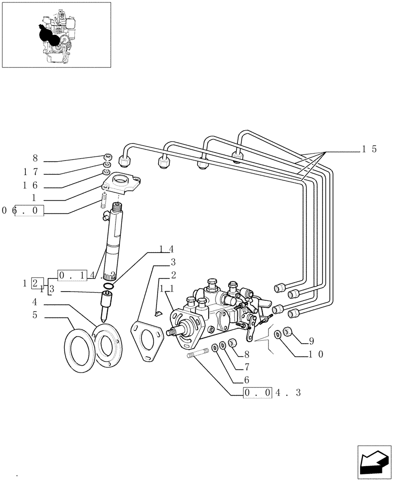 Схема запчастей Case IH 8045.06.406 - (0.14.0[01]) - FUEL SYSTEM - INJECTION PUMP (99476152) 