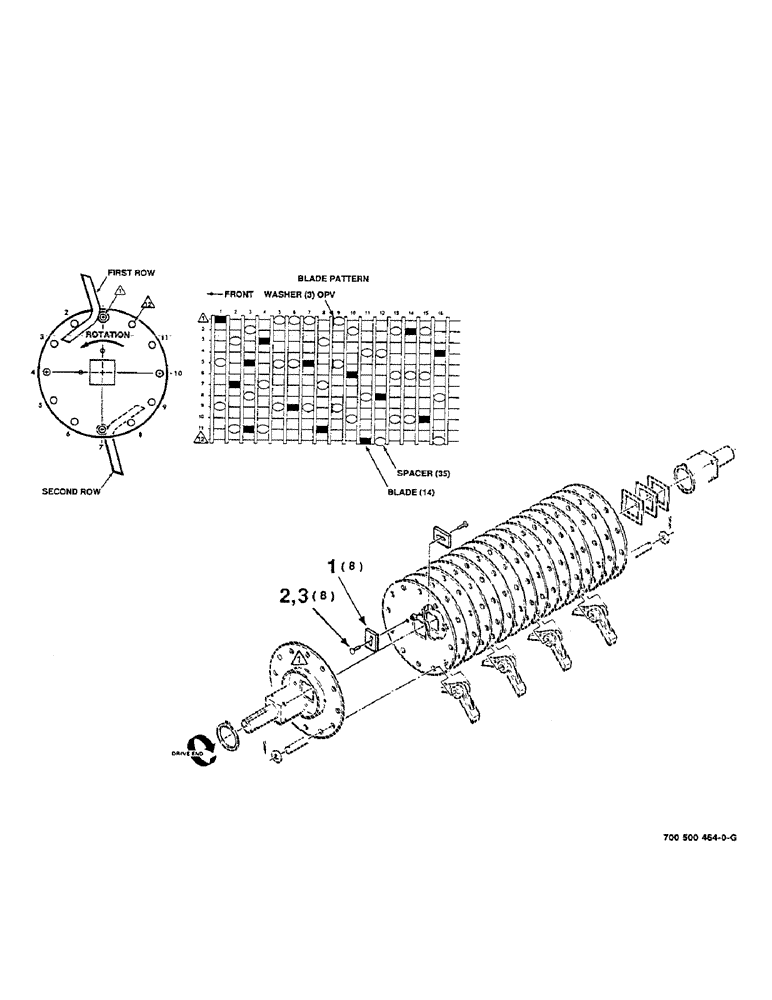 Схема запчастей Case IH 8610 - (9-26) - ROTOR WEDGE KIT (88) - ACCESSORIES