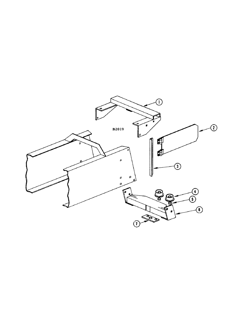 Схема запчастей Case IH 200 - (50[A]) - CROSS CHANNEL AND LOWER PIVOT FRAME 