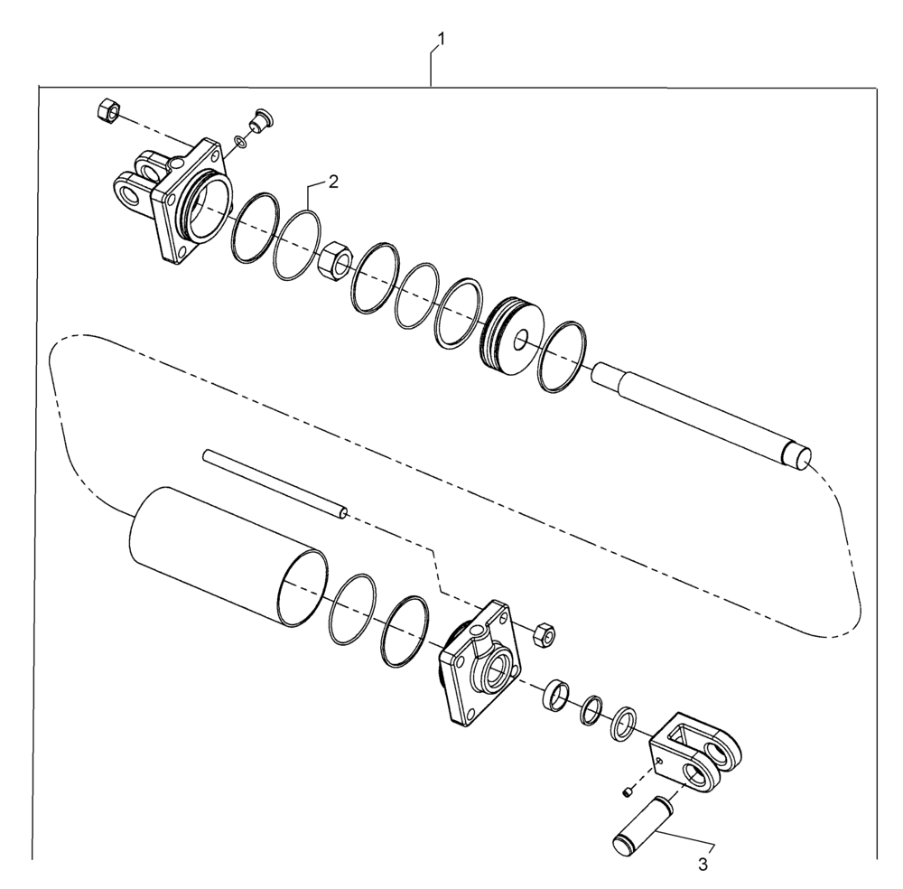 Схема запчастей Case IH 9300 - (35.100.03) - HYDRAULIC CYLINDER ASSEMBLY (08) - HYDRAULICS