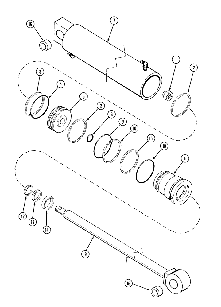 Схема запчастей Case IH L455 - (08-18[02]) - CYLINDER ASSY LIFT L455 (08) - HYDRAULICS