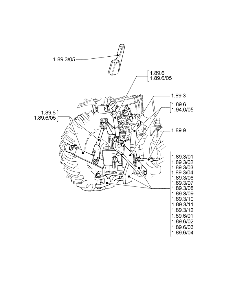Схема запчастей Case IH JX1100U - (SEC. 09) - LINKAGE (00) - GENERAL