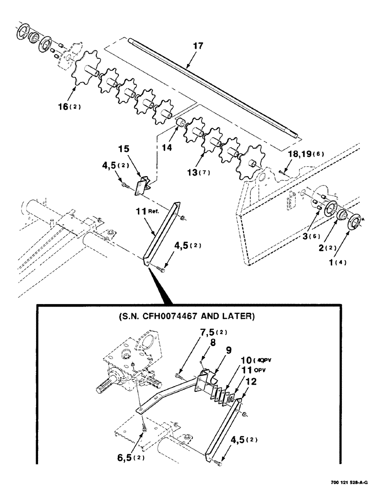 Схема запчастей Case IH 8465T - (6-18) - POWERED RIENK ASSEMBLY (14) - BALE CHAMBER