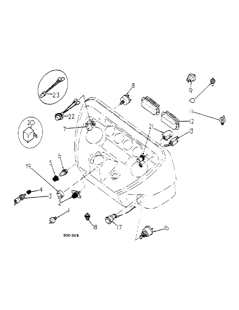 Схема запчастей Case IH 584 - (08-018) - ELECTRICAL SWITCHES AND FUSES (06) - ELECTRICAL